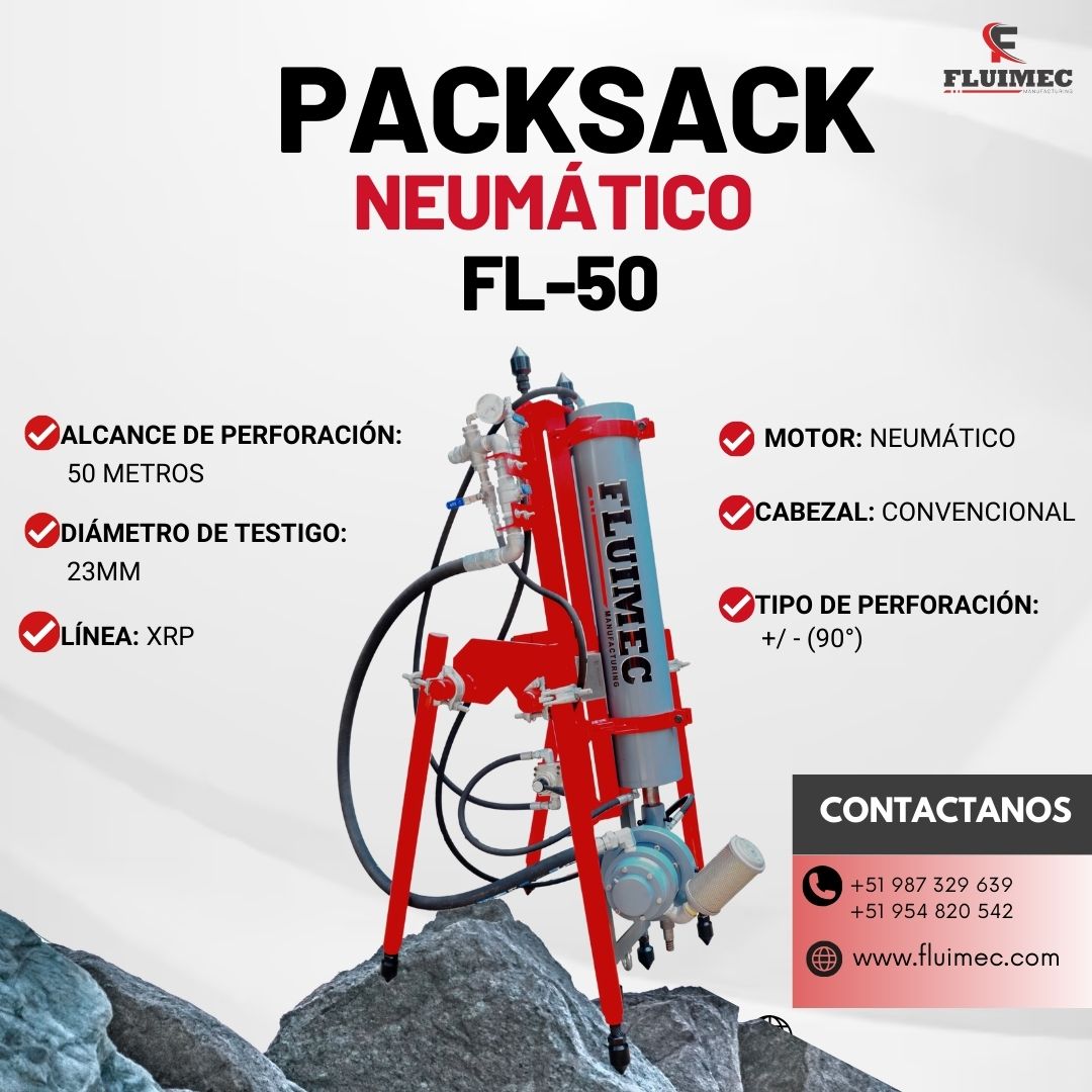 EQUIPO MINERO PARA MUESTRAS PACKSACK FL-50